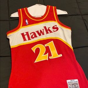 Red,Gold and White Hawks Jersey